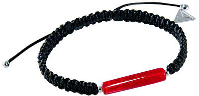 Lampglas - Úchvatný partnerský náramek Shamballa Red Line s 24karátovým zlatem v perle Lampglas BSHX7