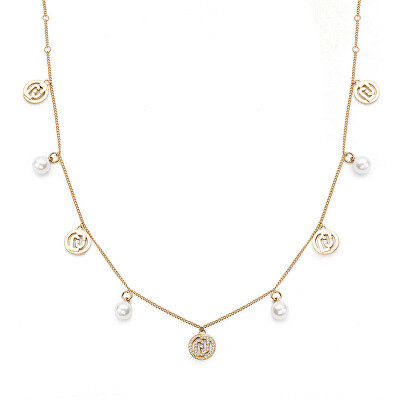 Liu Jo - Krásný pozlacený náhrdelník choker s logy Fashion LJ2096