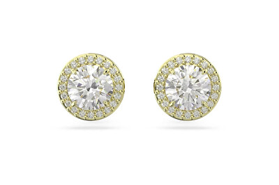 Liu Jo - Minimalistické pozlacené náušnice se zirkony Essential LJ2511