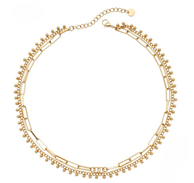 Liu Jo - Moderní dvojitý náhrdelník z pozlacené oceli LJ3003