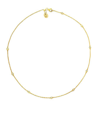 Liu Jo - Něžný pozlacený náhrdelník se zirkony LJ2466