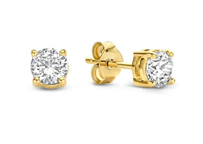 Liu Jo - Pozlacené náušnice pecky se zirkonem LJ2566