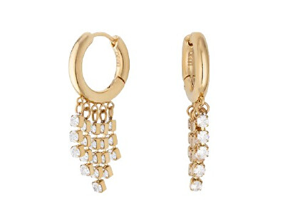 Liu Jo - Pozlacené visací náušnice s krystaly LJ2993