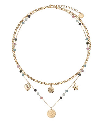 Liu Jo - Colier placat cu aur cu pandantive Icones LJ3181