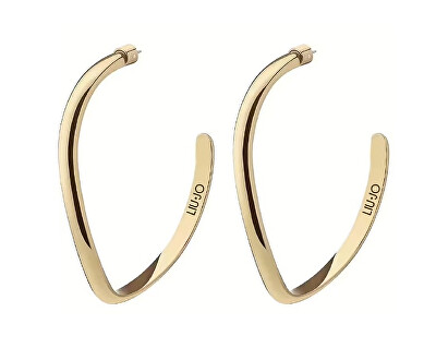 Liu Jo - Módní pozlacené kruhové náušnice Essential LJ2703