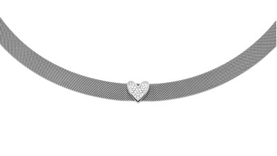Liu Jo - Stylový ocelový náhrdelník Choker se srdíčkem Symbols LJ1865