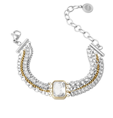 Liu Jo - Třpytivý vícevrstvý náramek z oceli LJ3092