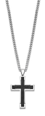 Lotus Style - Pánský náhrdelník s křížkem Men in Black LS2256-1/2