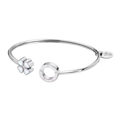 Lotus Style - Pevný ocelový náramek se čtyřlístkem Woman Basic LS2183-2/1