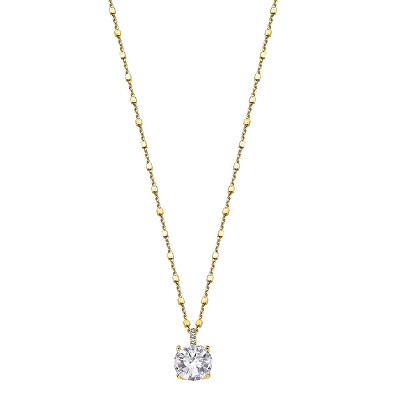 Lotus Silver - Elegantní pozlacený náhrdelník ze stříbra s čirými krystaly Swarovski LP2005-1/5 (řetízek, přívěsek)