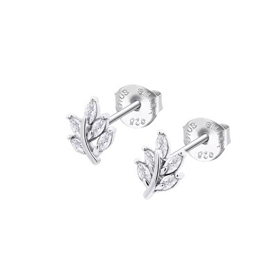 Lotus Silver - Krásné stříbrné náušnice s čirými zirkony LP3086-4/1