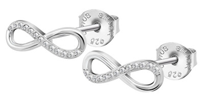 Lotus Silver - Stříbrné náušnice se zirkony Nekonečno LP1872-4/3