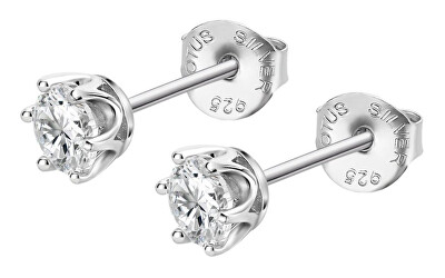 Lotus Silver - Třpytivé náušnice se zirkony Essentials LP3716-4/1