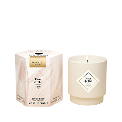 My Jolie Candle - Vonná svíčka 36h s náramkem Gold Les Surprenantes Čajovníkový květ 320277