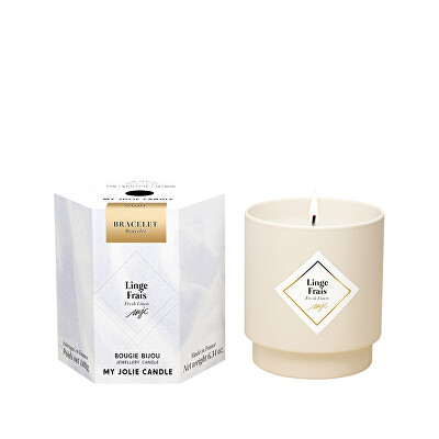 My Jolie Candle - Vonná svíčka 36h s náramkem Gold Les Surprenantes Svěží prádlo 320282