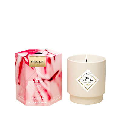 My Jolie Candle - Vonná svíčka 36h s náramkem Gold Les Surprenantes Třešňový květ 320278