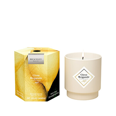 My Jolie Candle - Vonná svíčka 36h s náramkem Silver Les Surprenantes Citronový bergamot 320287