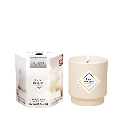 My Jolie Candle - Vonná svíčka 36h s náramkem Silver Les Surprenantes Květ bavlny 320288
