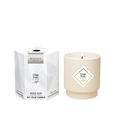 My Jolie Candle - Vonná svíčka 36h s náramkem Silver Les Surprenantes Svěží prádlo 320289