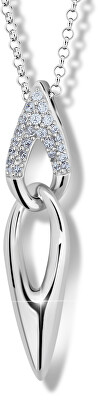 Modesi - Elegantní náhrdelník ze stříbra M41086 (řetízek, přívěsek)