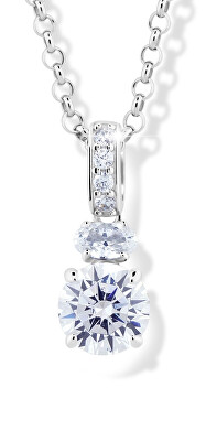 Modesi - Něžný stříbrný náhrdelník JA33920CZ (řetízek, přívěsek)