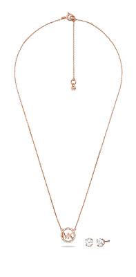 Michael Kors - Bronzová souprava stříbrných šperků MKC1260AN791 (náhrdelník, náušnice)