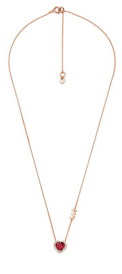 Michael Kors - Krásný pozlacený náhrdelník se zirkony Pavé Heart MKC1520BG791