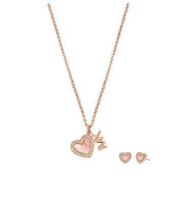 Michael Kors - Luxusní souprava šperků MKJ8400SET Love Kors (náhrdelník, náušnice)
