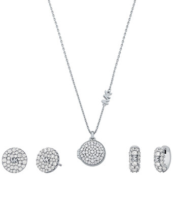 Michael Kors - Luxusní stříbrná souprava šperků MKC1700SET (náhrdelník, 2x náušnice)