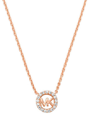 Michael Kors - Módní bronzový náhrdelník s kubickými zirkony MKC1726CZ791