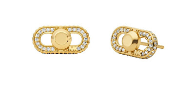 Michael Kors - Módní pozlacené náušnice se zirkony Astor Link MKC1738CZ710