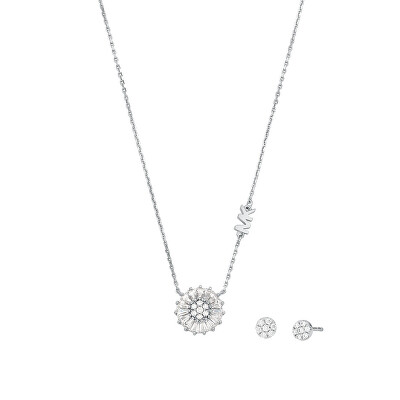 Michael Kors - Nádherná souprava šperků se zirkony MKC1651SET (náušnice, řetízek, přívěsek)