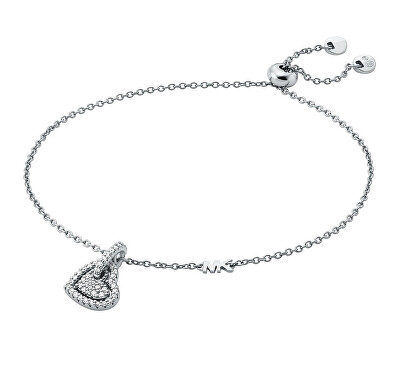 Michael Kors - Něžný stříbrný náramek se zirkony Love Kors MKC1748CZ040