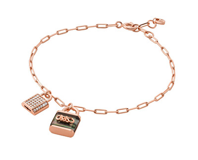 Michael Kors - Pozlacený náramek se zirkony a perletí Premium MKC1742TN791