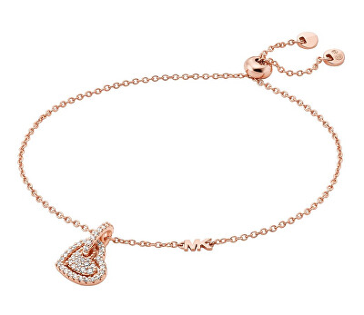 Michael Kors - Půvabný pozlacený náramek se zirkony Love Kors MKC1748CZ791