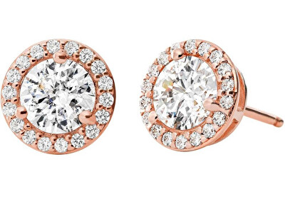 Michael Kors - Třpytivé bronzové náušnice ze stříbra se zirkony MKC1035AN791