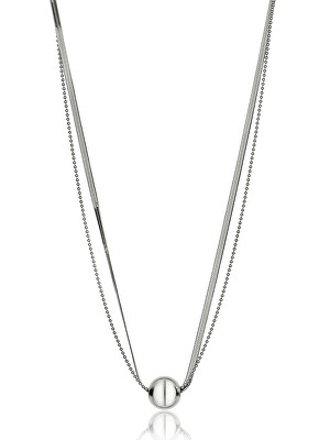 Marc Malone - Dvojitý ocelový náhrdelník Skye Silver Necklace MCN24001S