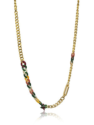 Marc Malone - Hravý pozlacený náhrdelník Nyla Red Necklace MCN23075G