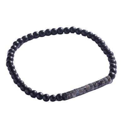 Marc Malone - Korálkový náramek s larvikitem pro muže MCGB5105