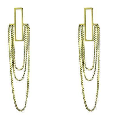 Marc Malone - Krásné pozlacené visací náušnice Ryan Gold Earrings MCE24028G