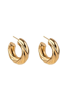 Marc Malone - Moderní pozlacené kruhy Celeste Gold Earrings MCE250192G