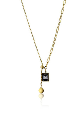 Marc Malone - Originální pozlacený náhrdelník Octavia Grey Necklace MCN23097G