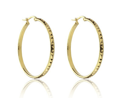 Marc Malone - Pozlacené kruhové náušnice Addison Gold Earrings MCE23017G