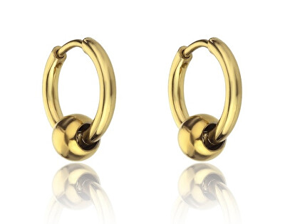 Marc Malone - Pozlacené kruhové náušnice Everly Gold Earrings MCE23023G