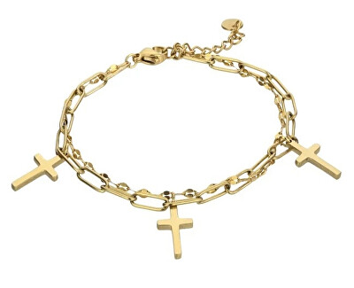 Marc Malone - Pozlacený dvojitý náramek May Gold Bracelet MCB23045G