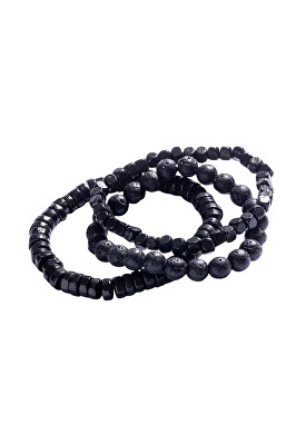 Marc Malone - Sada tří korálkových náramků s minerálními kameny MCGB5090