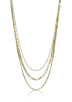 Marc Malone - Trojitý pozlacený náhrdelník Francesca Gold Necklace MCN24014G