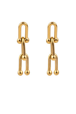 Marc Malone - Úchvatné pozlacené visací náušnice Ivy Gold Earrings MCE250180G