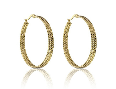 Marc Malone - Výrazné kruhové náušnice Zoe Gold Earrings MCE23015G