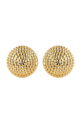 Marc Malone - Výrazné pozlacené náušnice Camellia Gold Earrings MCE250210G